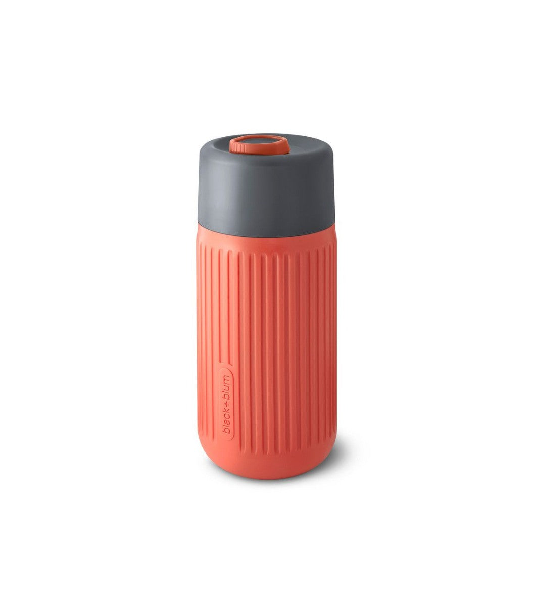 Se Black + Blum Travel Cup Glass - Grey/Coral - Str. 340ml - Termokrus hos RejseGear.dk