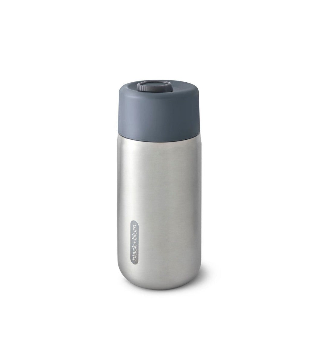 Se Black + Blum Insulated Travel Cup Stainless Steel 340 - Silver/Slate - Str. 340ml - Termokrus hos RejseGear.dk