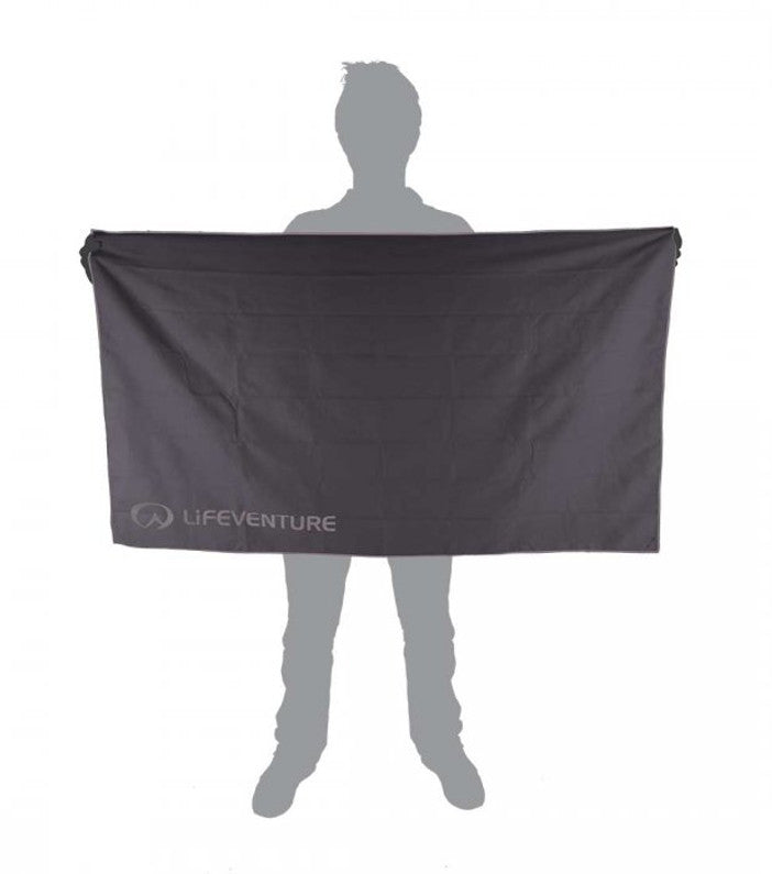 Se Lifeventure Hydrofibre Trek Towel - X Large (grey) - Håndklæde hos RejseGear.dk