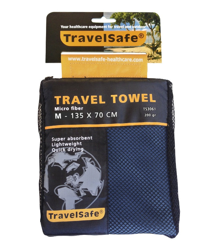 Se TravelSafe Traveltowel Microsoft M - Rejsehåndklæde 135X70 Cm - Blå hos RejseGear.dk