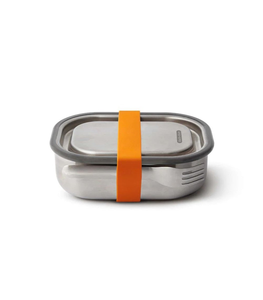 Se Black + Blum Stainless Steel Lunch Box Small - Orange - Str. 600ml - Madkasse hos RejseGear.dk