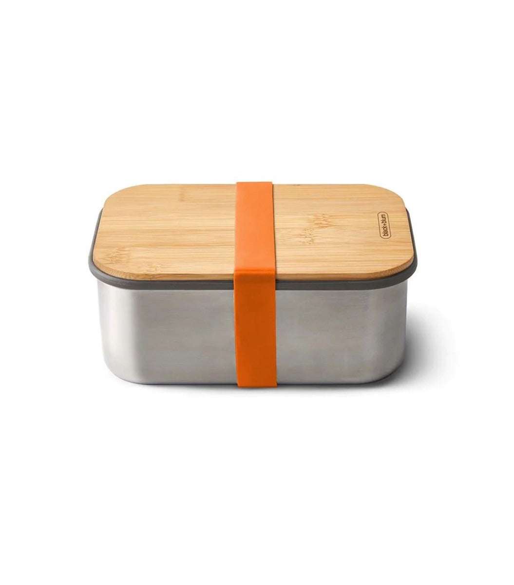 Se Black + Blum Stainless Steel Sandwich Box Large - Orange - Str. 1250ml - Madkasse hos RejseGear.dk