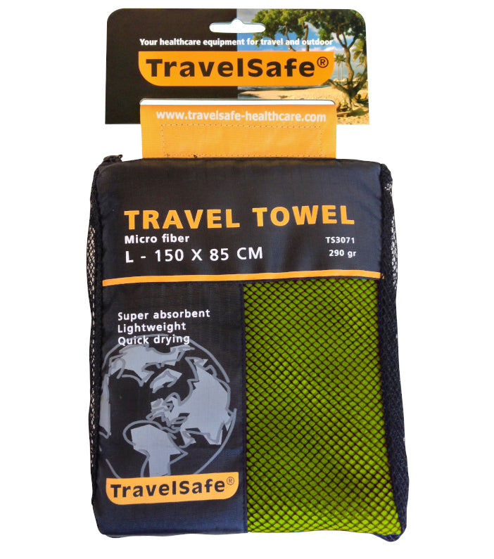 Se TravelSafe Traveltowel Microsoft L - Rejsehåndklæde 150X85 Cm - Lime grøn hos RejseGear.dk