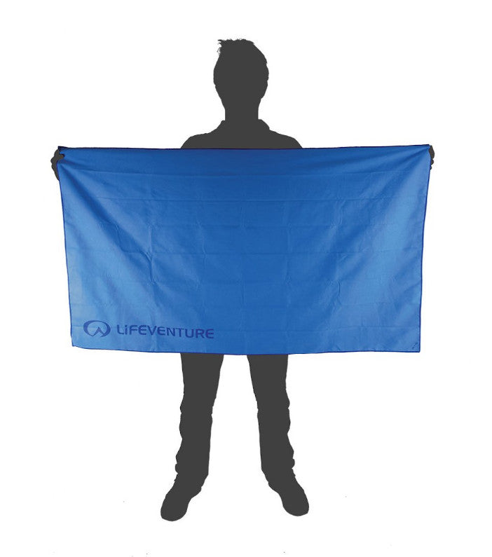 Se Lifeventure Microfibre Trek Towel - X Large (blue) - Håndklæde hos RejseGear.dk