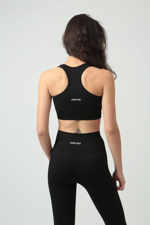 Black Seamless Leggings, High Waist