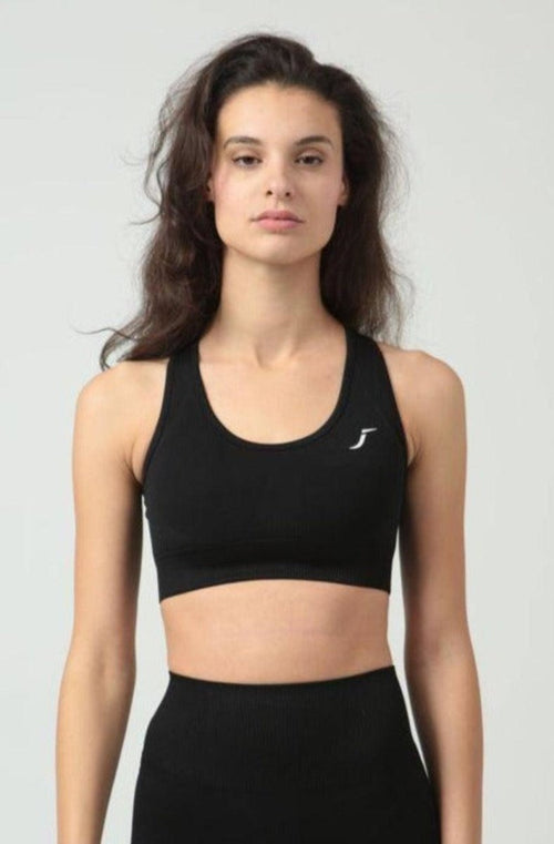 Black Cross Back Gym Sports Bra