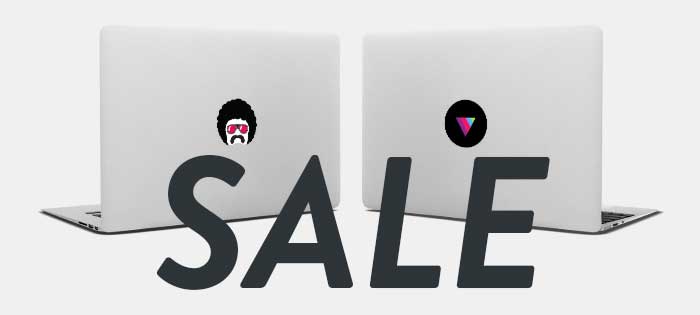 glowing macbook stickers on sale