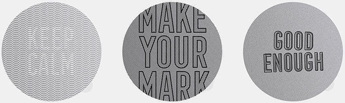 spacegray designs: keep calm, make your mark, good enough