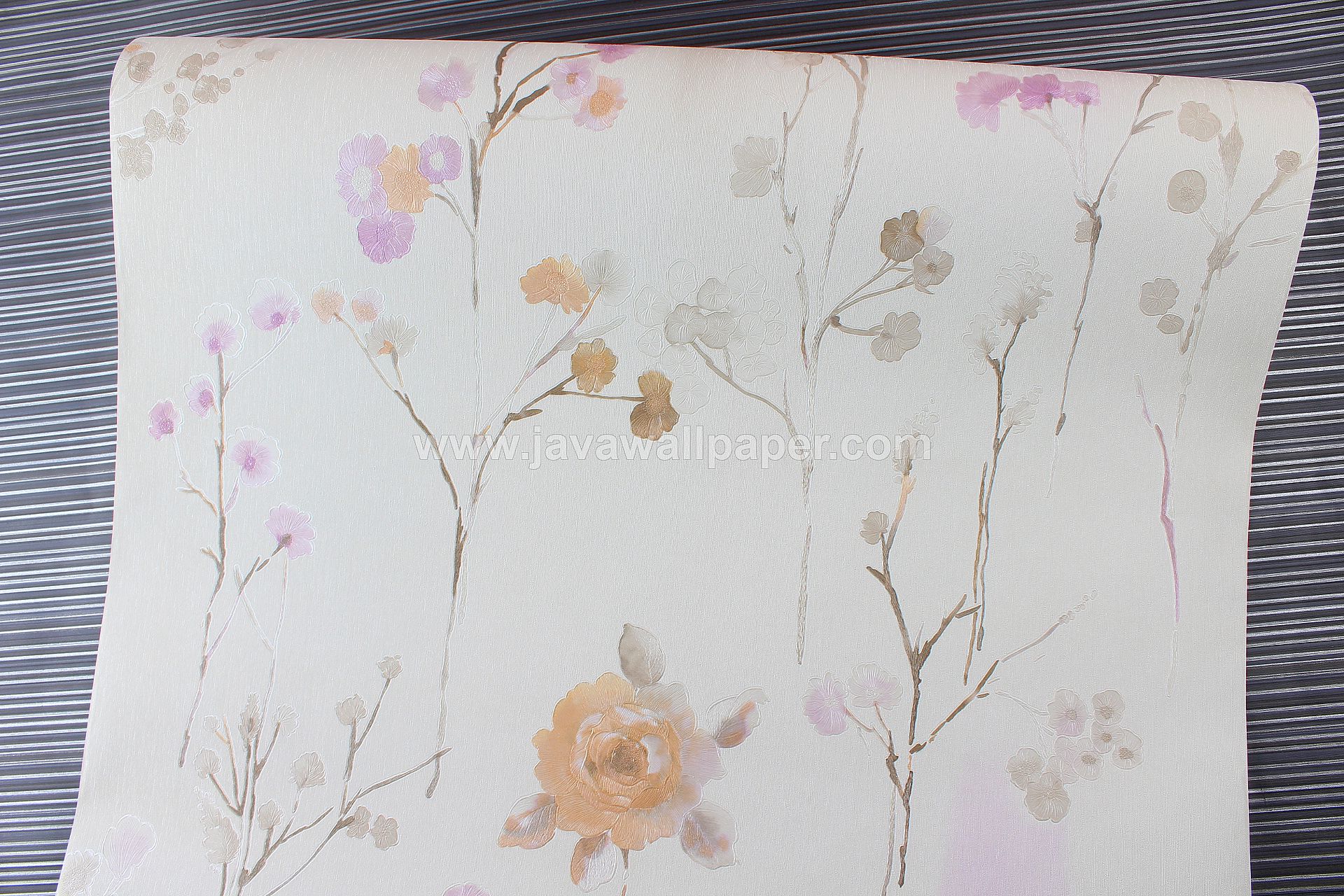  Wallpaper  Dinding  Bunga Putih  Peach Ungu  CL D2819 2 Java 