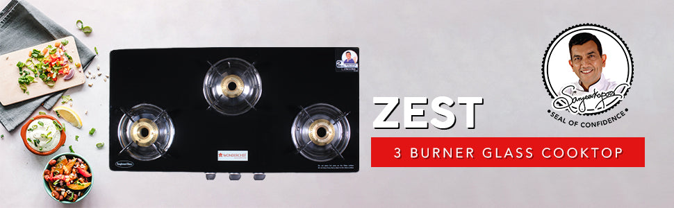 Zest 3 Burner Glass Cooktop