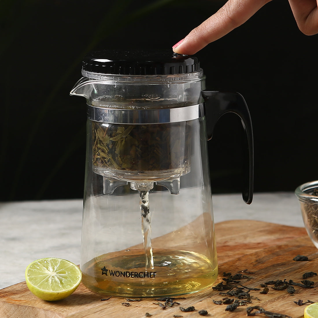 Misaki Tea Infuser, Borosilicate glass, Stainless Steel infuser, Perfect Green Tea