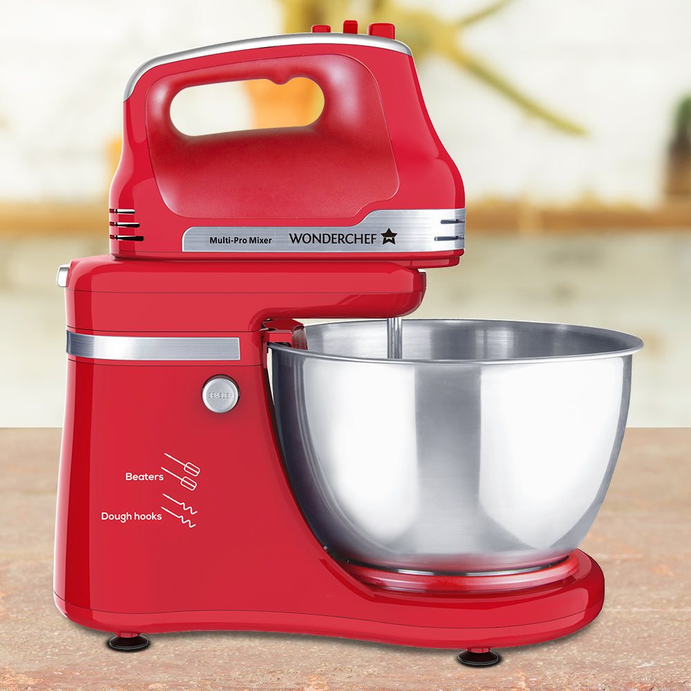 Revo Stand Mixer And Dough Kneader (3 Attachment), 5 Speed Setting,  4.5L Bowl, 300W