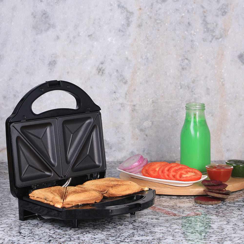 Prato Grill Sandwich Maker, 700W, Non-stick Baking Plates, Cool Touch Body, Cook & Ready Indicator, 2 Year Warranty