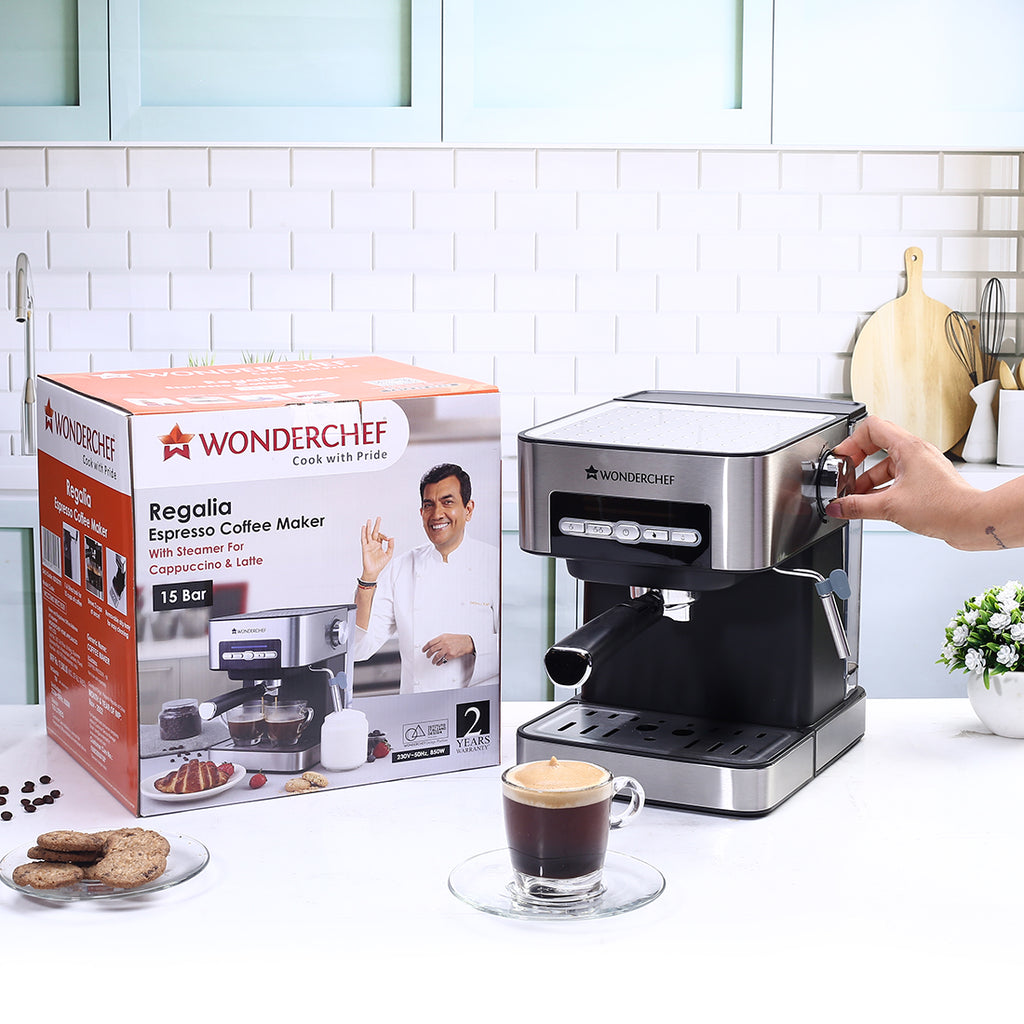 Wonderchef Regalia Coffee Maker 15 Bar Ideal for Espresso,