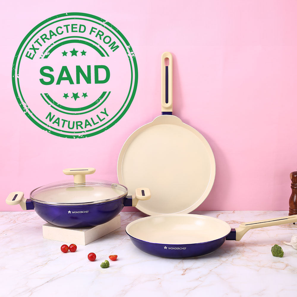 Pink Non Stick Sauce Pan with Ceramic Coating