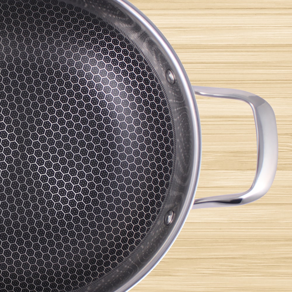 Stanton 28 cm Non-stick Kadhai/Kadai with Lid - 3.4 Litre | 3 ply steel