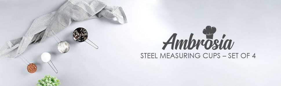 Ambrosia Stainless Steel Measuring Cups - Set of 4