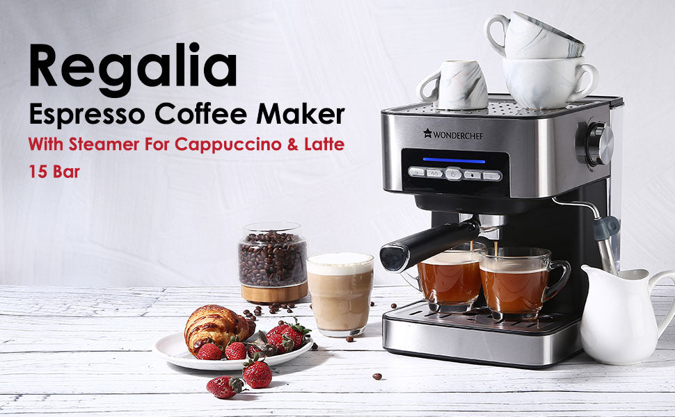 Espresso Machine, 15 Bar Espresso and Cappuccino Latte Machiato Maker with  Frother, Stainless Steel, Silver