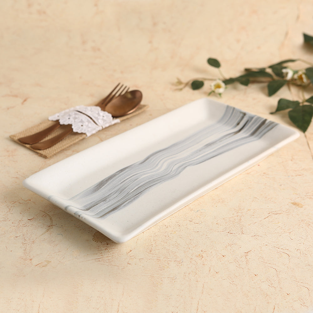 Teramo Stoneware Rectangular Platter 12