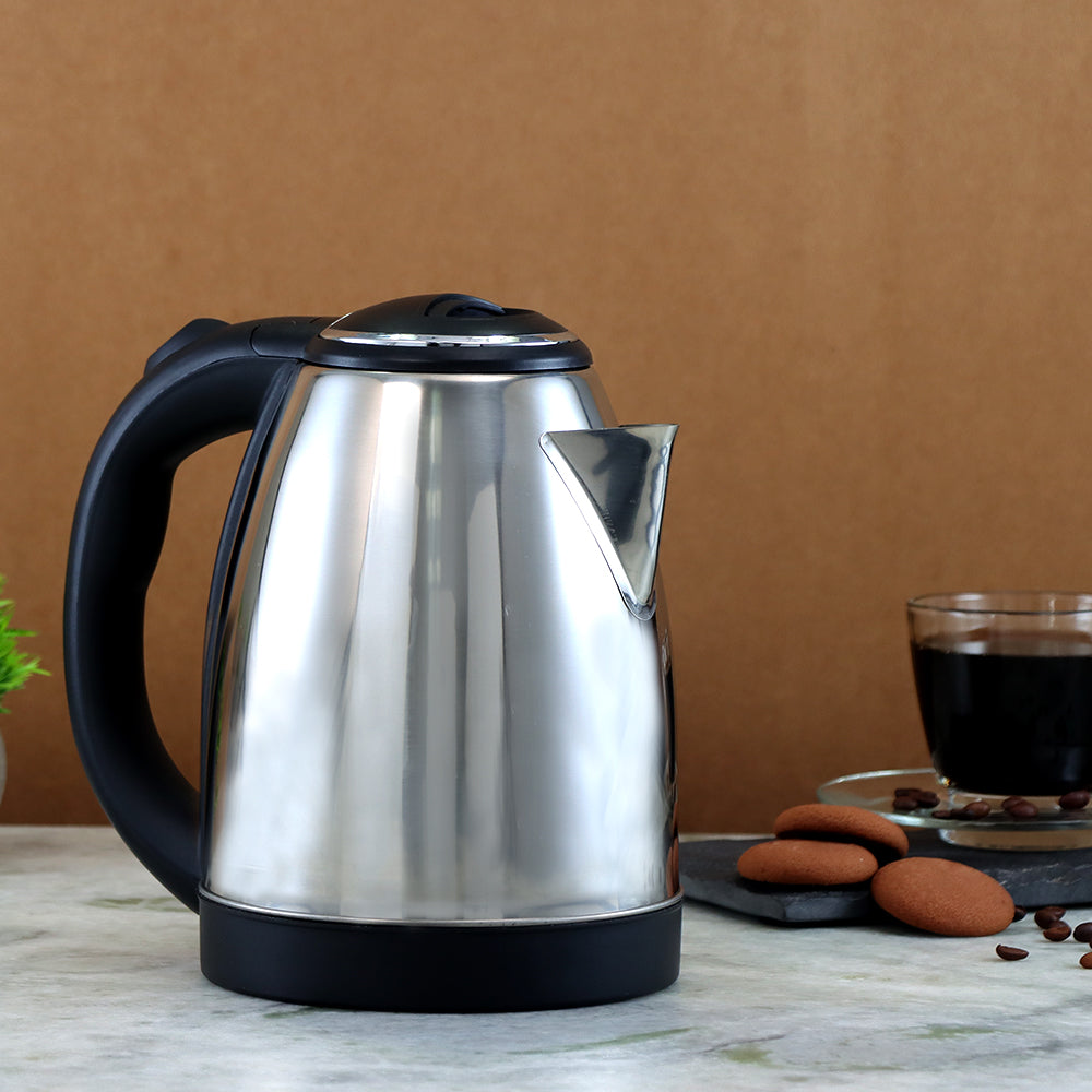 Crescent Electric Kettle, Stainless Steel Interior, Safety Locking Lid- 1.8L, 1800W, 2 Years Warranty