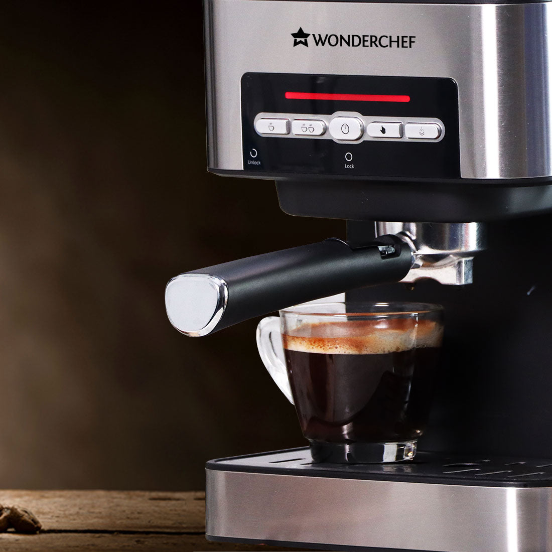 Regalia Espresso Coffee Maker 5 Bar I With Steamer for Cappuccino & La –  Wonderchef