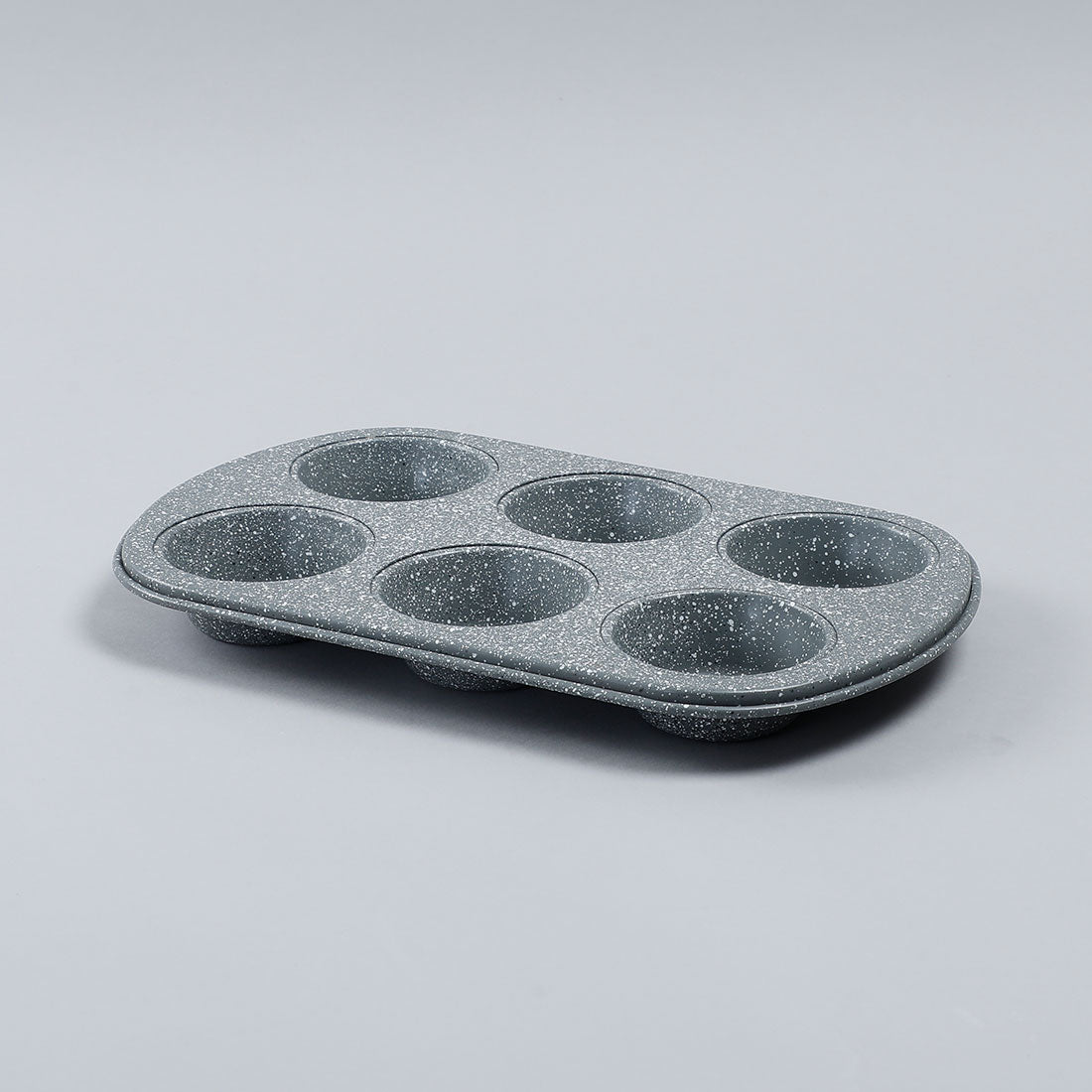 Ambrosia 6 Cup Metal Round Muffin Pan, Cupcake Tray, Baking Mould Tray, Non-Stick Bakeware Reusable Tray Pan