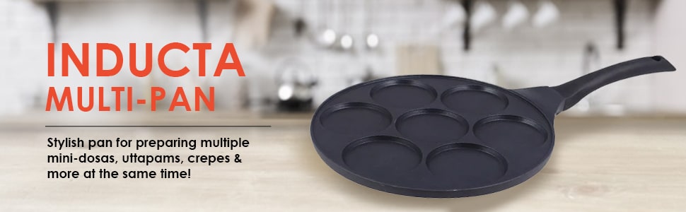 ELITE Black Paniyaram Pan Cast Iron, Round, Capacity: 7 Cavity