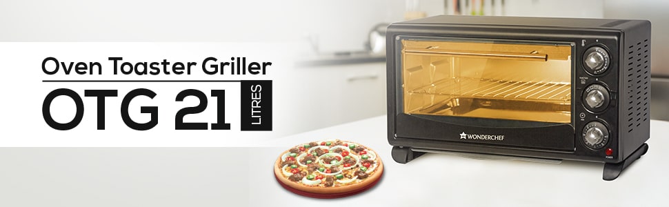 Wonderchef Renewed Oven Toaster Griller (OTG) - 21L | Auto Power-Off with Bell | Heat Resistant Glass Window | 1380W