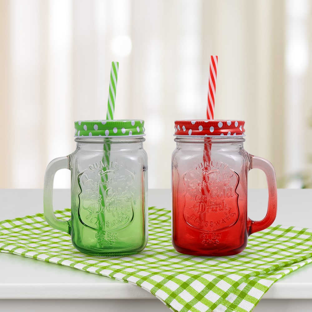 China Iced Coffee Cups Reusable Wide Mouth Smoothie Cups With Lids and  Silver Straws Mason Jar Glass Cups manufacturers and suppliers