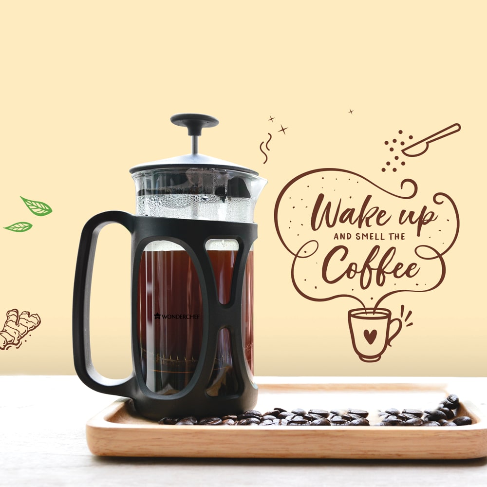 Stainless Steel Plunger Coffee Pot Manual Glass Coffee Press 350ml/600ml French Press Coffee Maker Tea Maker Espresso Coffee 350ml, Size: 350 ml