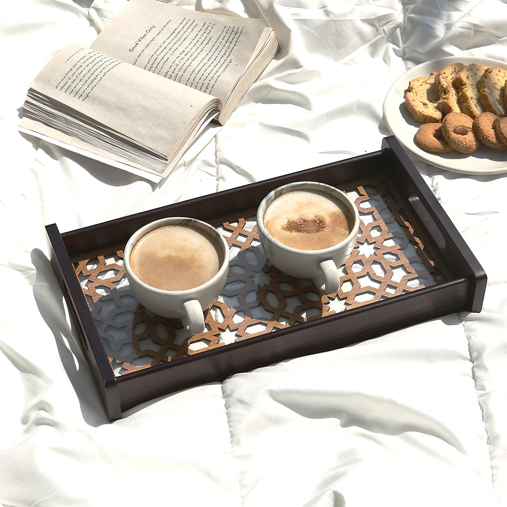 Casablanca Ornamental Tile Glass Tray -Small