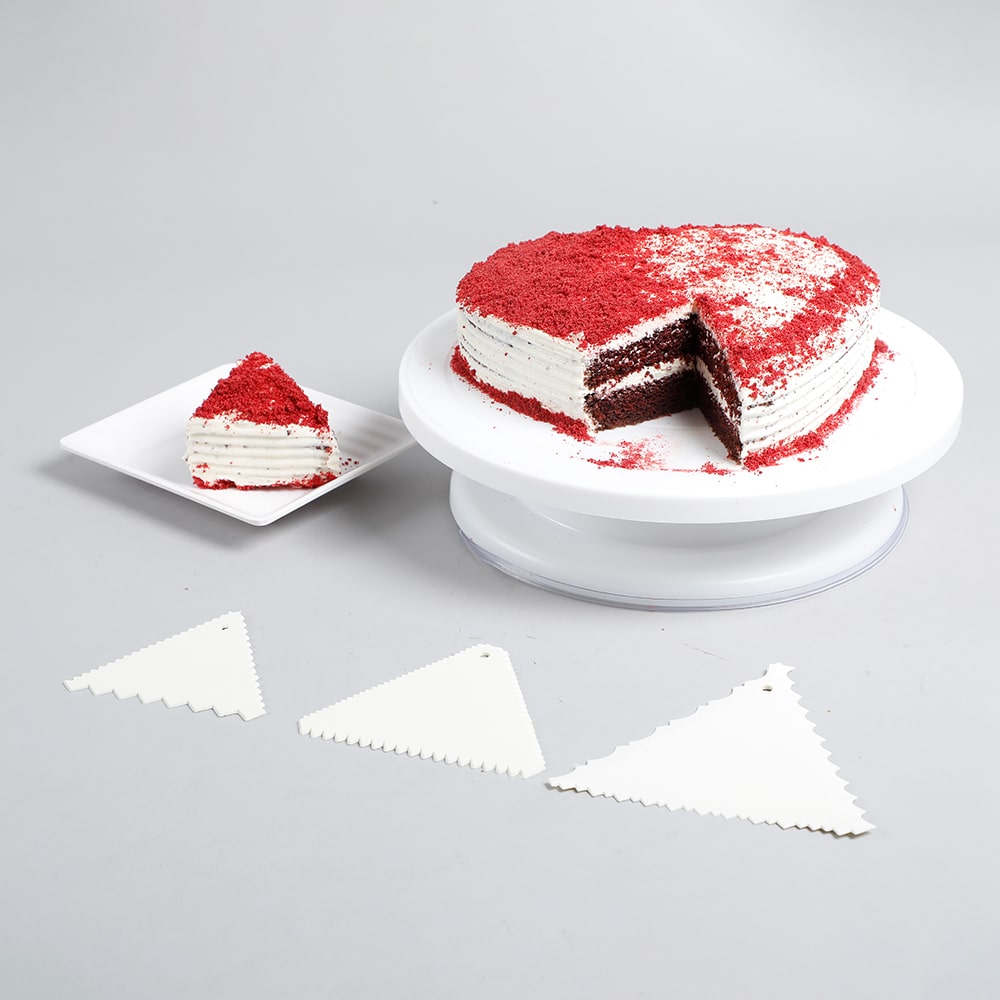 Ambrosia Cake Scrapers (3-in-1) - White