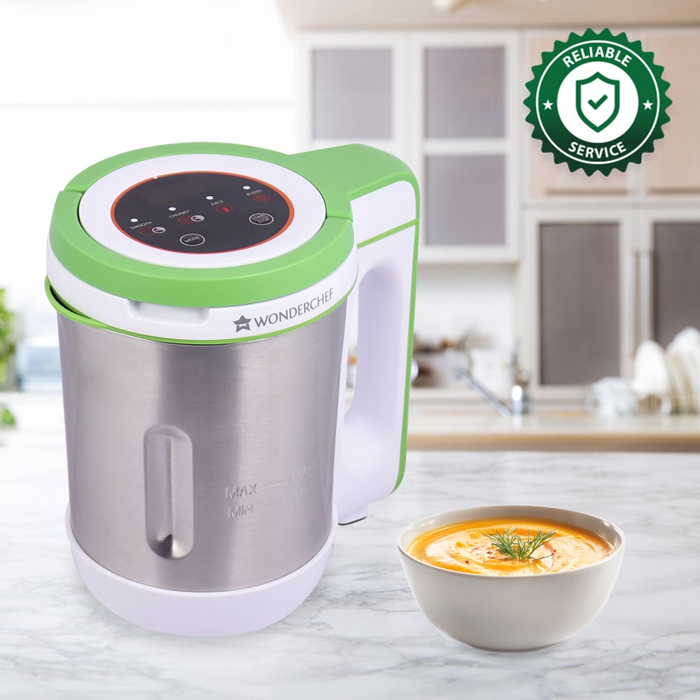Soup Maker 1L, 800W, Green and Silver, Easy to use,