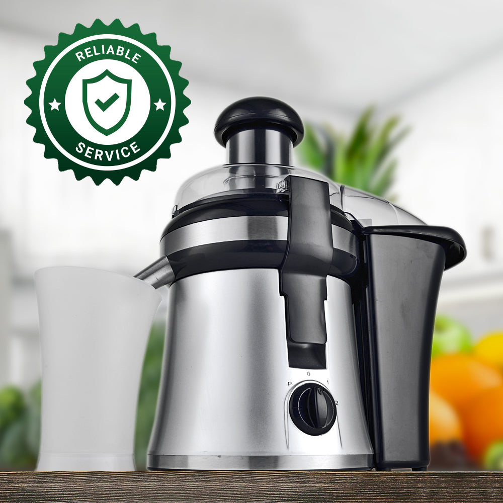 Prato Compact Centrifugal Electric Juicer for Fruits and Vegetables, 250W| Juicer Mesh with Stainless Steel Sieve| Dual Speed| BPA free Anti Drip Juicer Machine, Appliance| Easy to Clean| Healthy Juicer Machine| 1 Year Warranty | Black & Silver