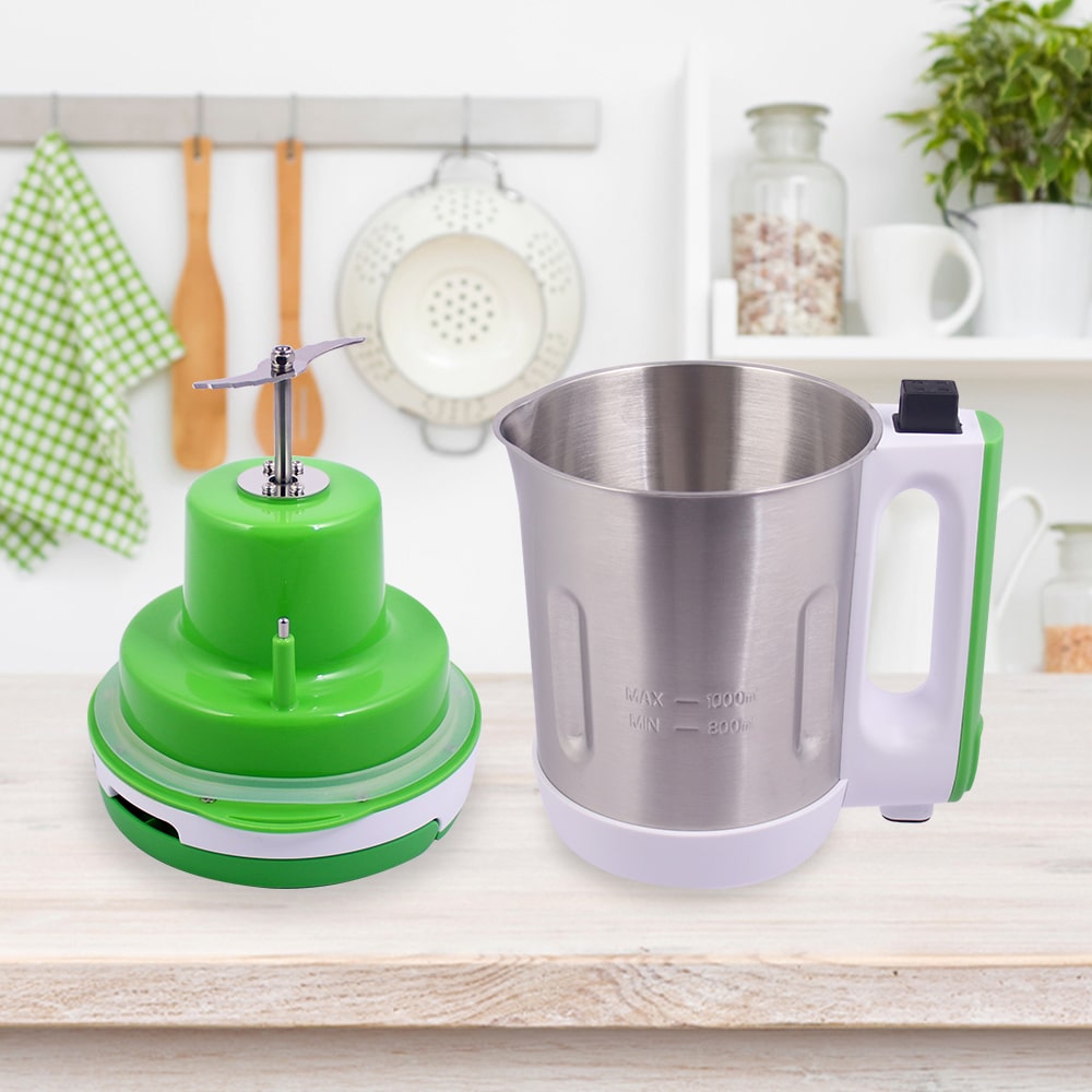 Soup Maker 1L, 800W, Green and Silver, Easy to use,