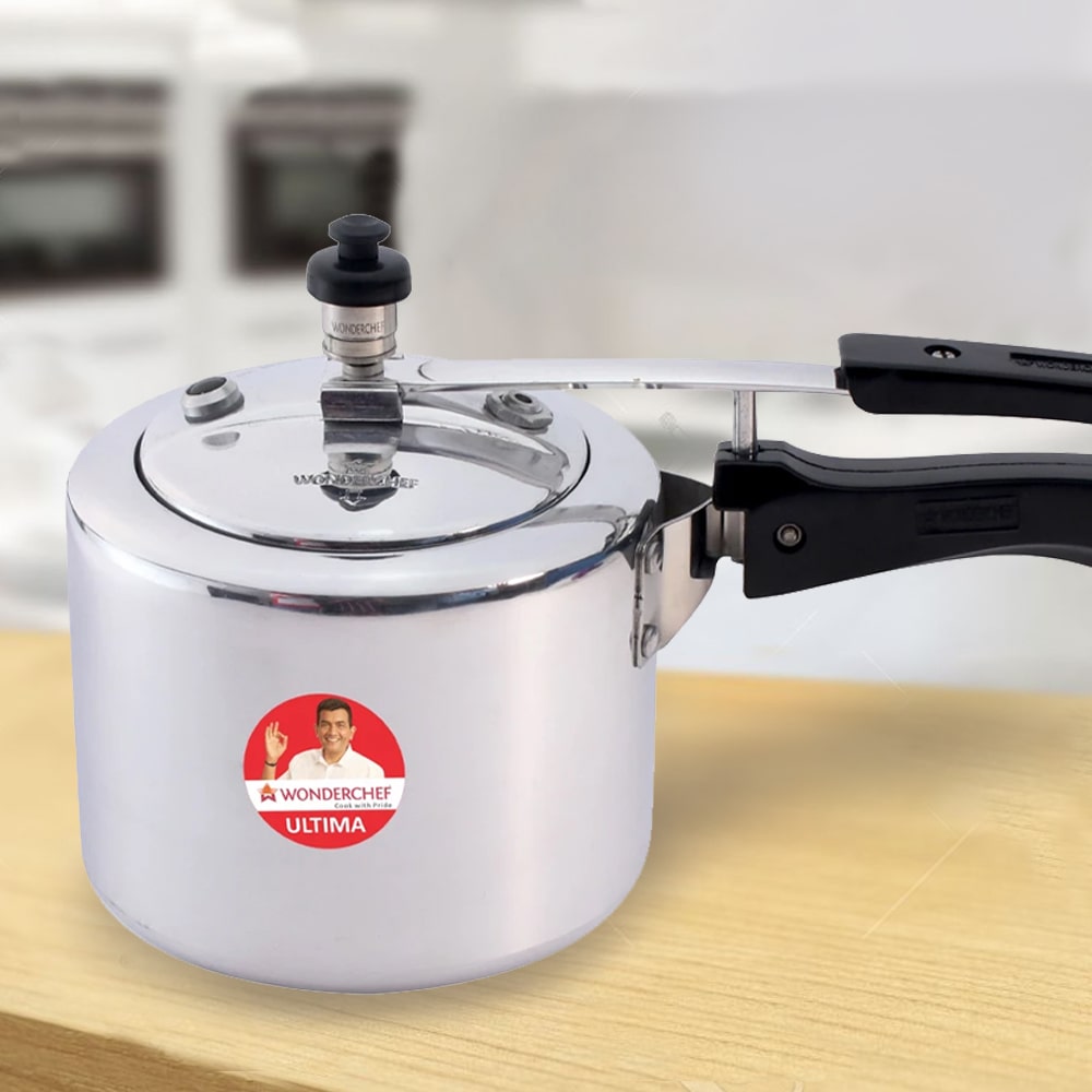 Ultima Induction Base 5L Aluminium Pressure Cooker With inner Lid