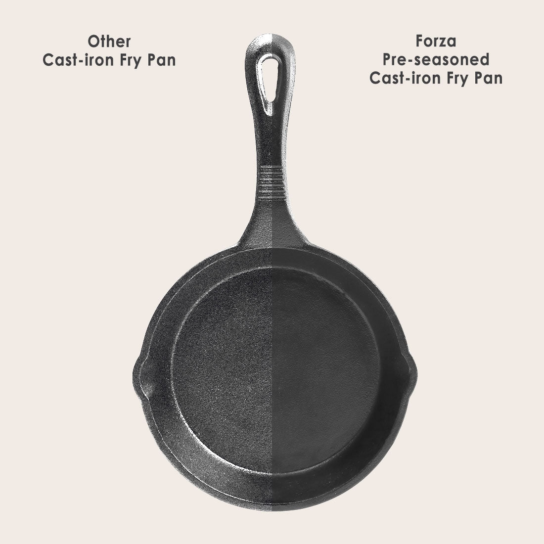 Commercial CHEF Pre-Seasoned 15 in. Cast Iron Skillet CHFS1500