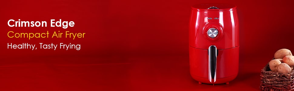 Crimson Edge Compact Air Fryer, 1.8 L, 1000W