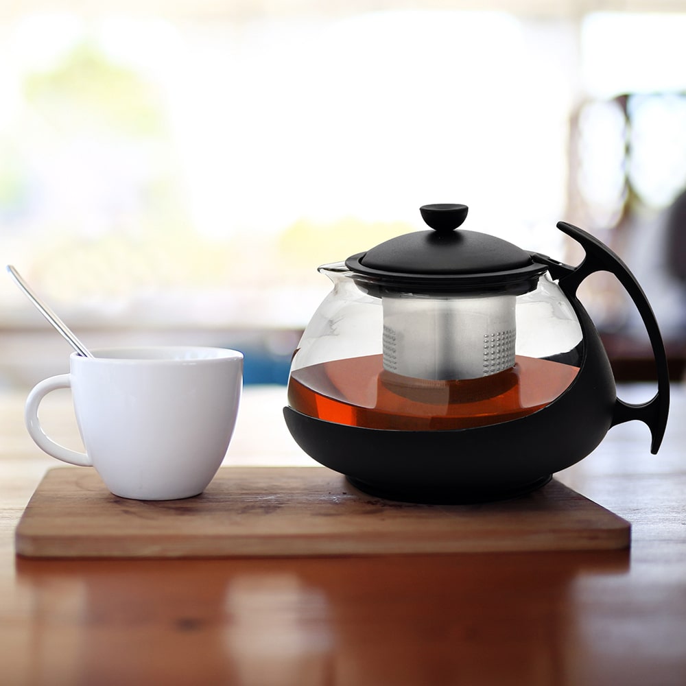 Stove Top Glass Water Boiler Kettle Teapot with Tea Infuser