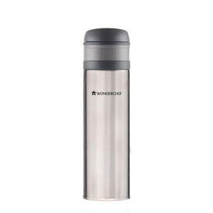 Hot-Bot, 500ml, Double Wall Stainless Steel Vacuum Insulated Hot and Cold  Flask with Travel Pouch, Copper Plated Inner Wall, Spill & Leak Proof, 2