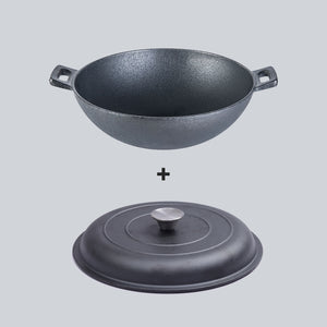 Cast Iron Deep Kadai - Induction Safe & Pre-seasoned