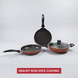 Motto 4-Pieces Detachable Handle Pan & Pots With Lids Cooking Set, Pa