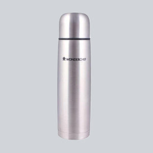 Hot-Bot, 1000ml, Double Wall Stainless Steel Vacuum Insulated Hot and Cold  Flask with Travel Pouch, Copper Plated Inner Wall, Spill & Leak Proof, 2