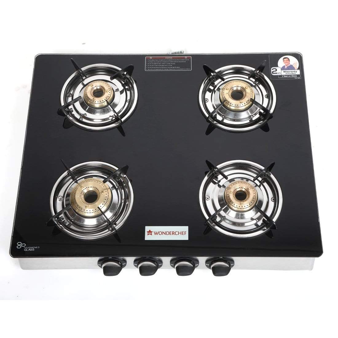 Wonderchef Zest 4 Burner Glass Cooktop Gas Stove Online In India