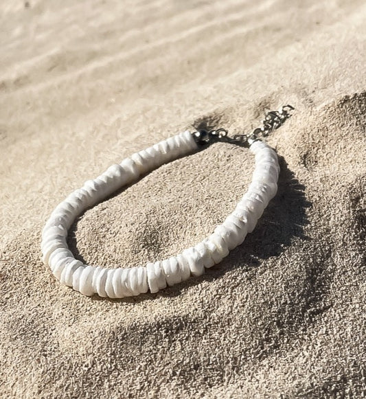 Handmade White Puka Shell Necklace Set for Summer – The Puka Shell