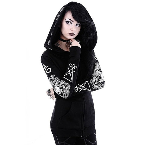 Baphomet Hoodie | Plus Sizes Available S