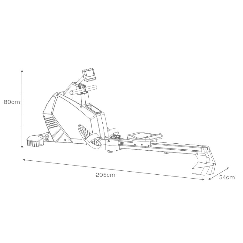 ROWER605 Assembled Size