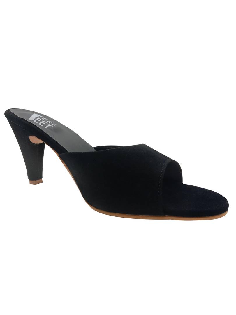 pencil heel sandal black