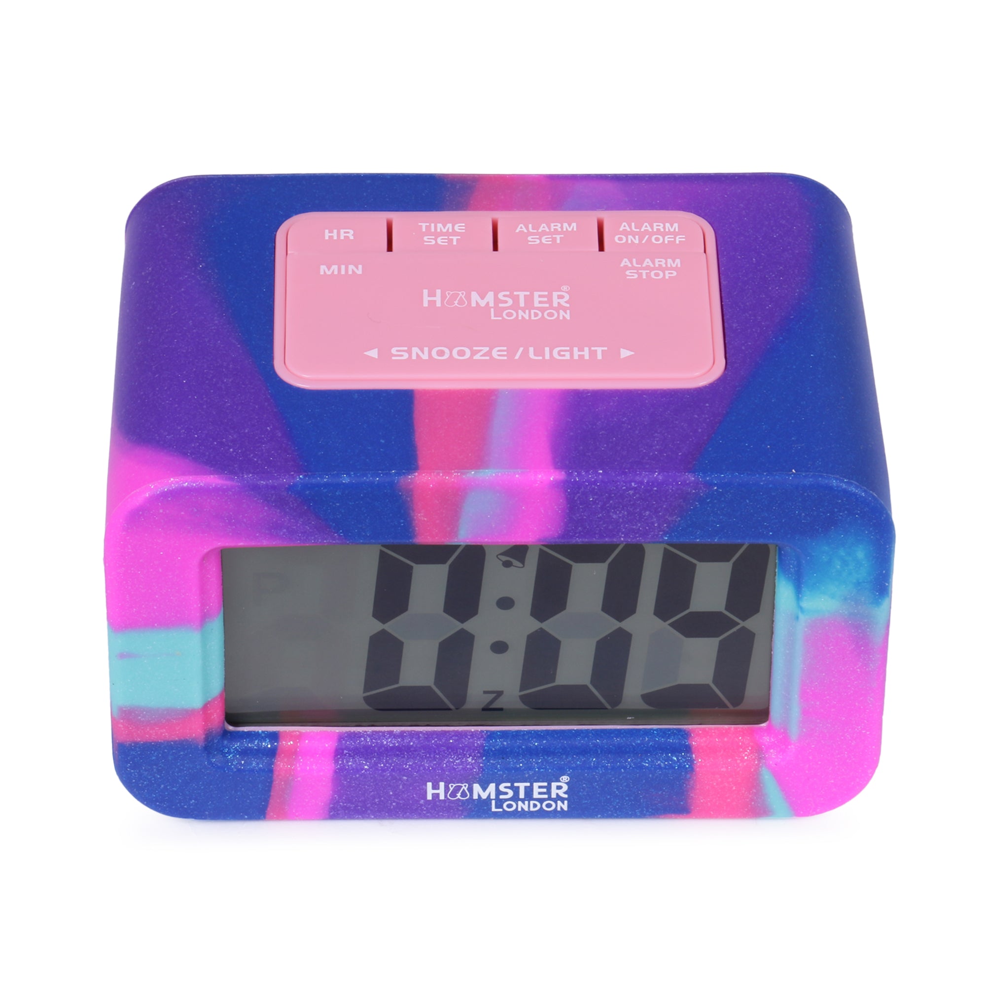 pink digital clock