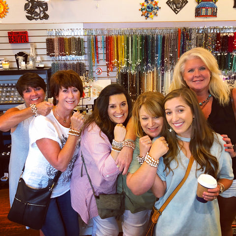Family jewelry making party at the bead shop on magazine 